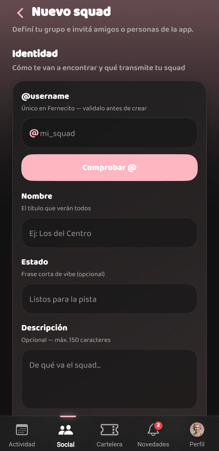 Squads de Fernecito App